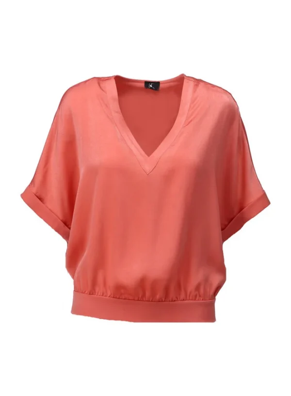 Top V-Hals A671/Apricot Brandy