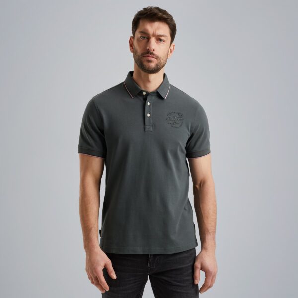 Polo SS Stretch Pique Dark Slate 9076