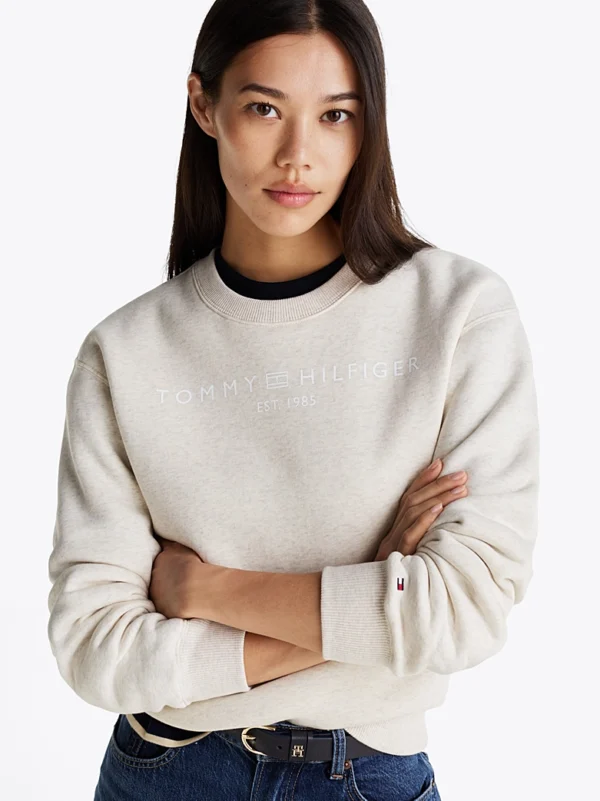 Sweater Mdrn Corp Logo Reg C-Nk Heather Oatmilk ADK