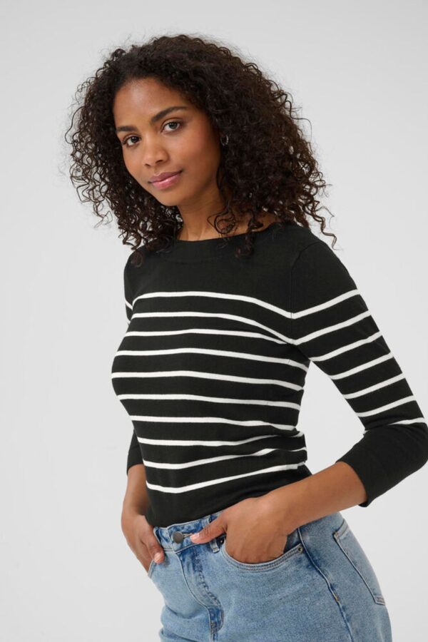 Trui KAlizza Boatneck Black/Chalk 107843