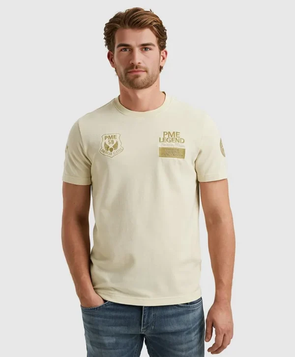 Tshirt Waffel R-Nk Bone White 7013
