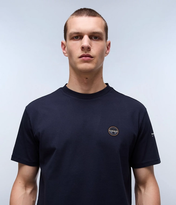 Tshirt Badge blu marine
