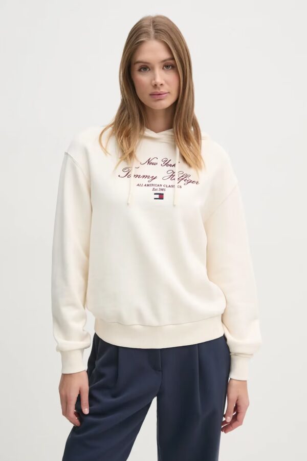Hoodie Modern Script ecru