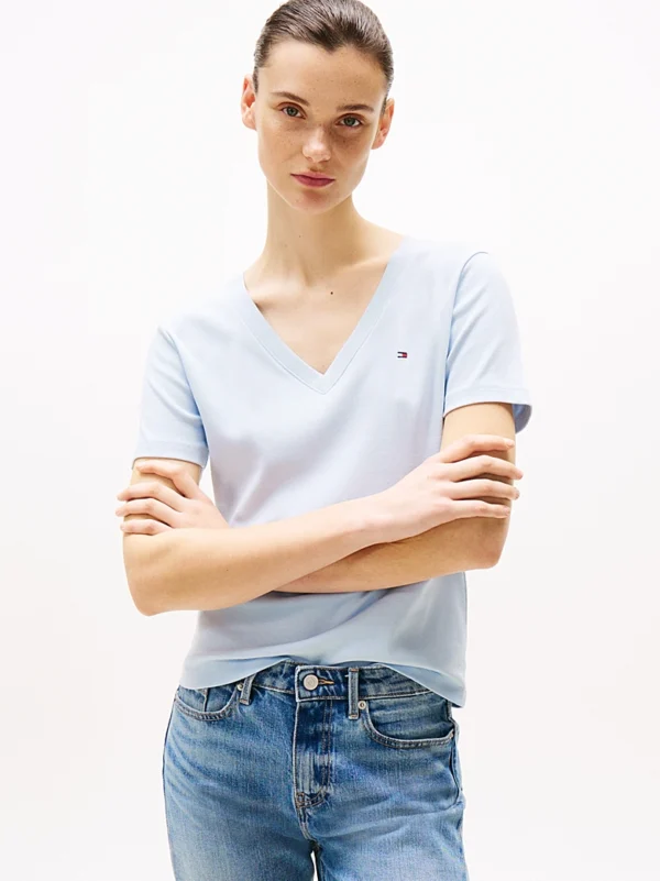 Tshirt Cody Slim V-Nk Light Blue C10