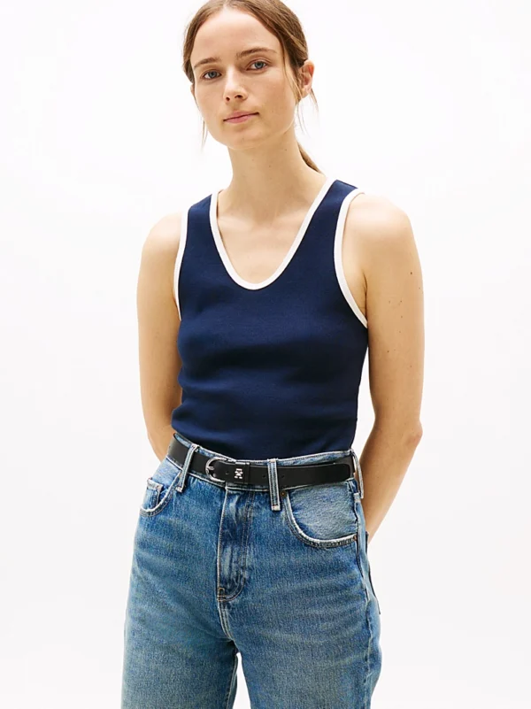 TH Top Tank soft V-Neck navy