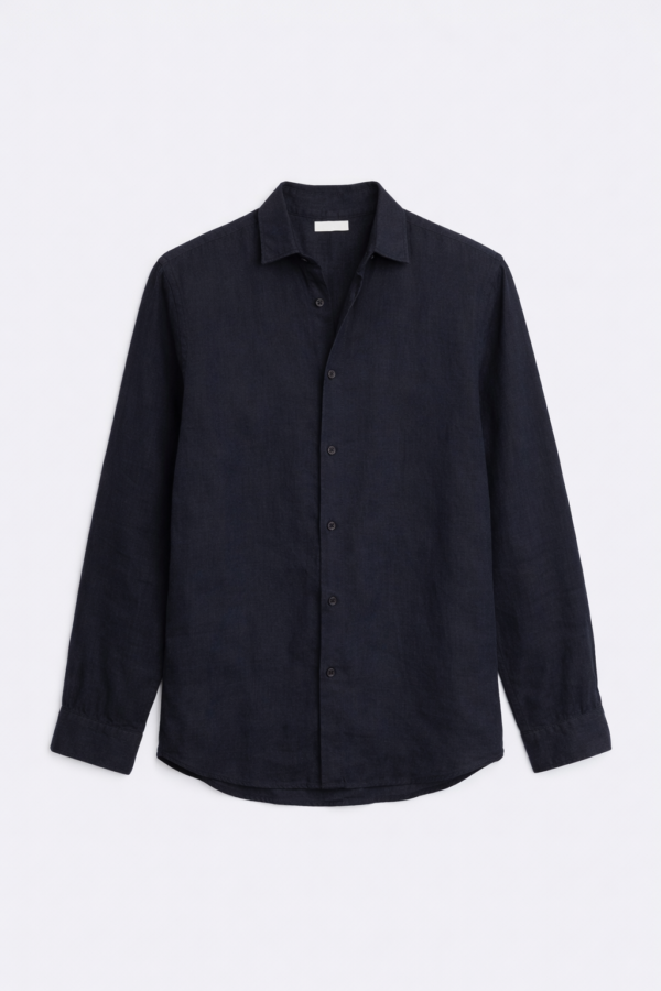 Overhemd Linen Riviera Eclipse Navy 98T