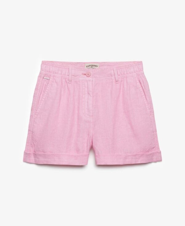 Shorts Mid Rise Linen City Pink LPM