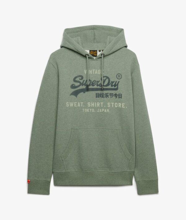 Hoodie Relax Vintage Logo Thyme Green Marl 9DN