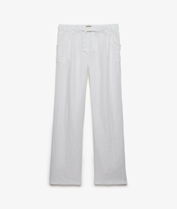 Broek Linen Low Rise Optic 01C