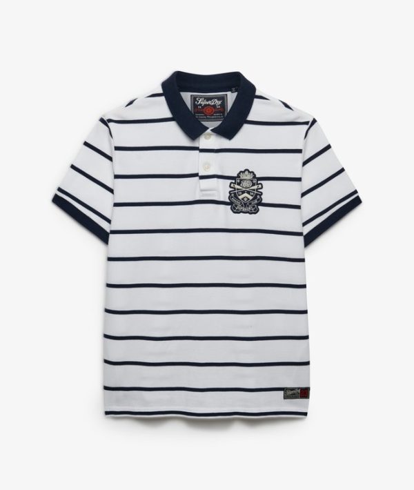 Polo Crest Stripe Optic/Navy VCD