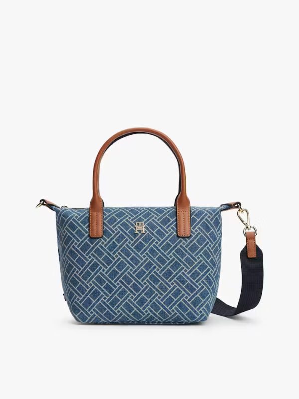 Tas Mini Tote Popette Flag Blue Denim 0GY