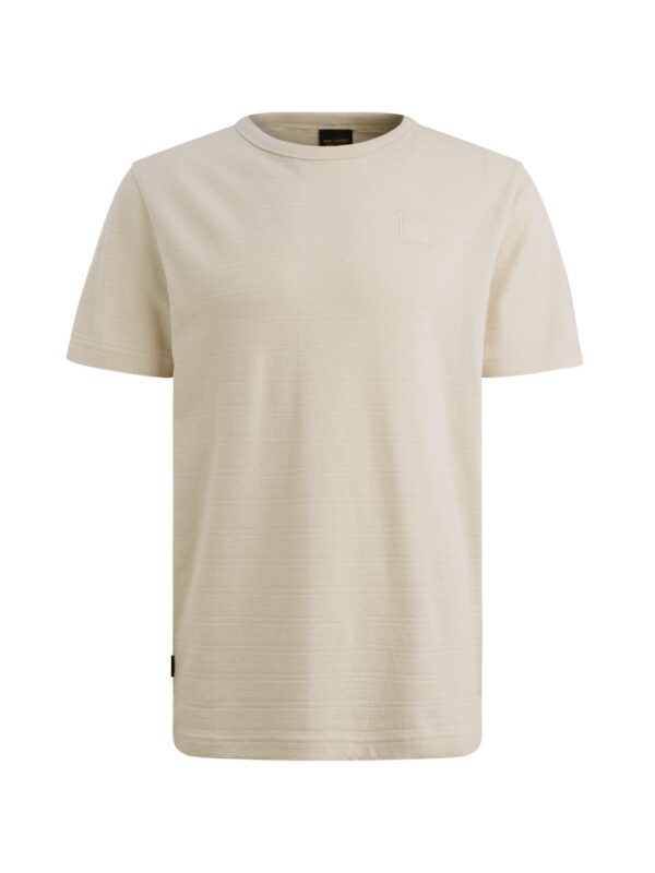 Tshirt Stripe Jacquard Bone White 7013