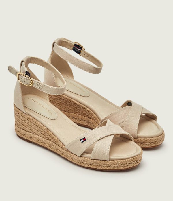 Espadrille Mid Wedge Cross Classic Beige ACI