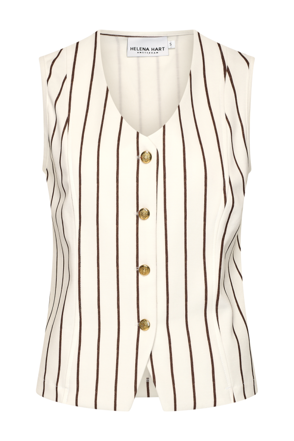 Gilet Gila Lano Streep Choco