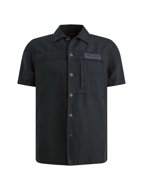 Overhemd SS Cotton/Linen Carbon 5282
