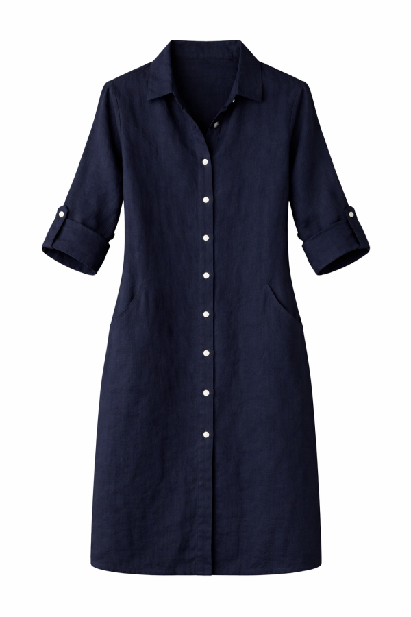 Jurk Esmee Linnen Navy 53
