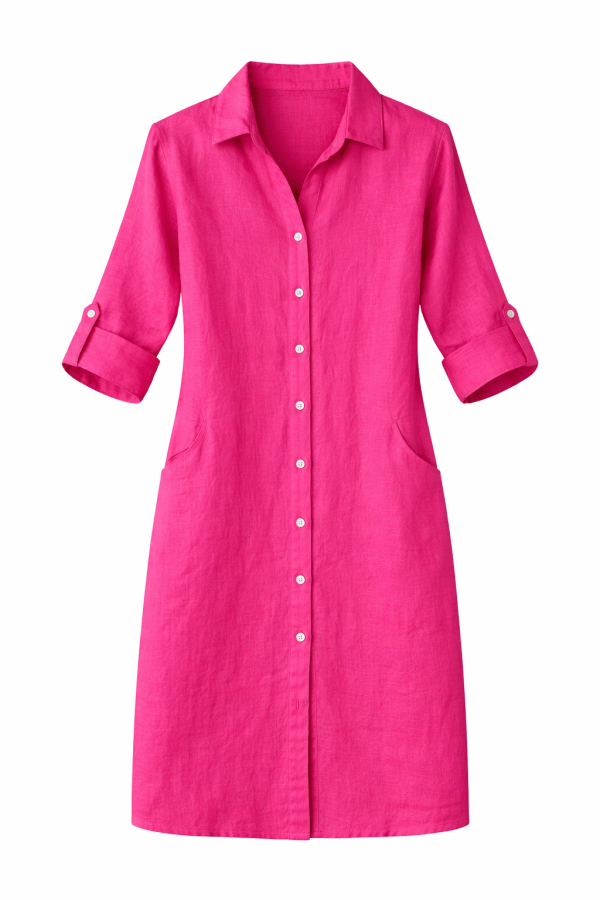 Jurk Esmee Linnen Fuchsia 41