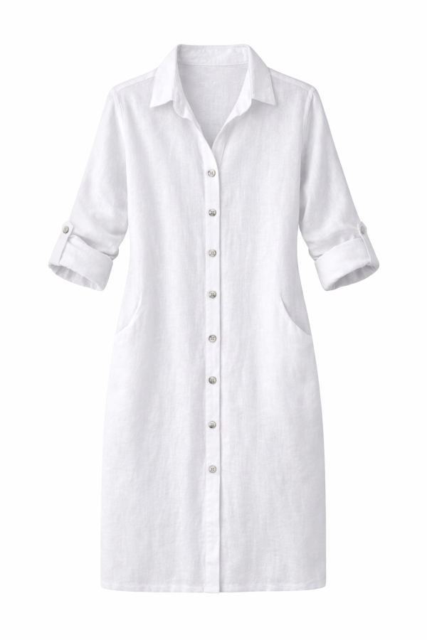 Jurk Esmee Linnen White 0