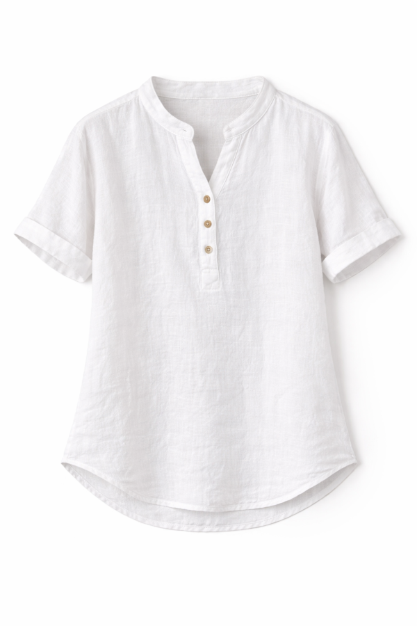 Blouse Wilma Button SS White 0