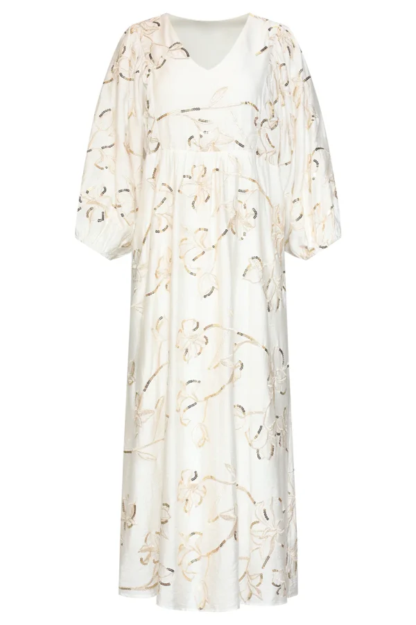 Jurk Off White-Gold 010-025