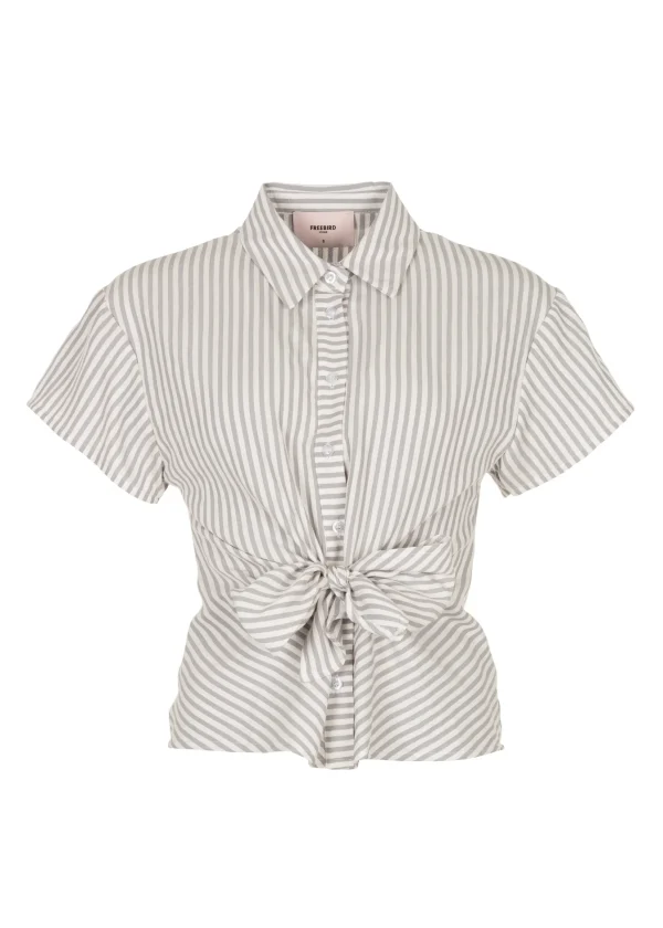 Blouse Telia Grey/White