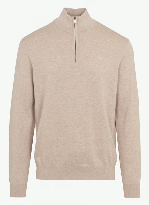 Trui Half Zipp Malt Beige