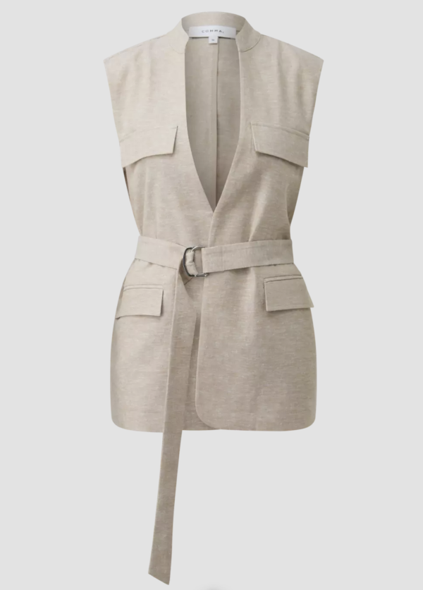 Waistcoat linnen ecru